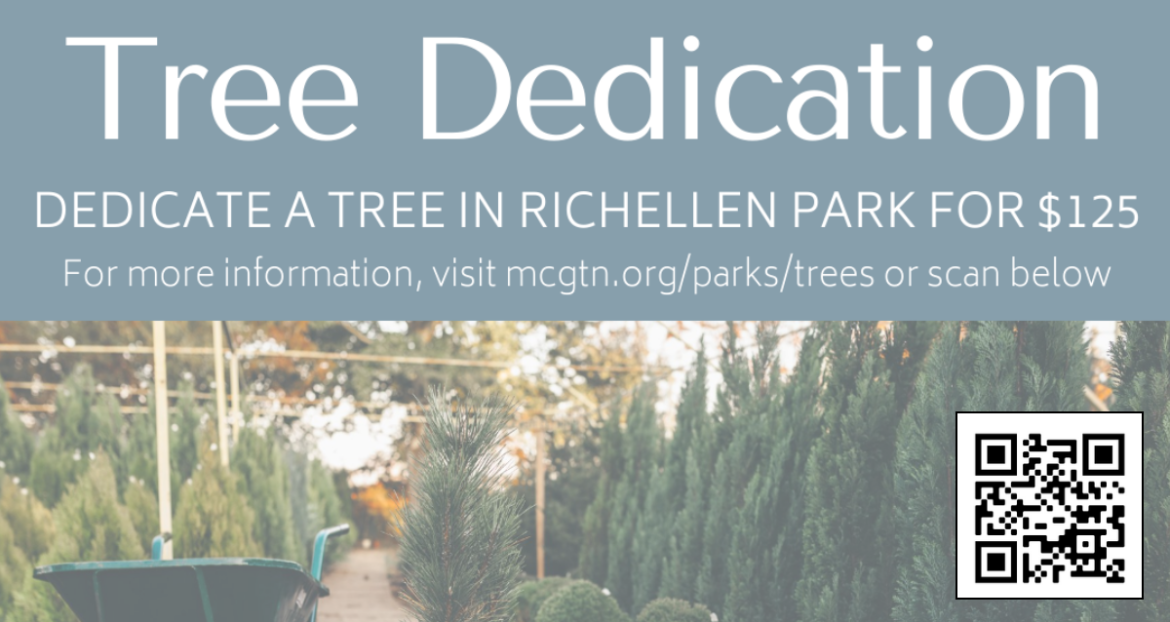 Parks Department offering Tree Dedications in RichEllen Park