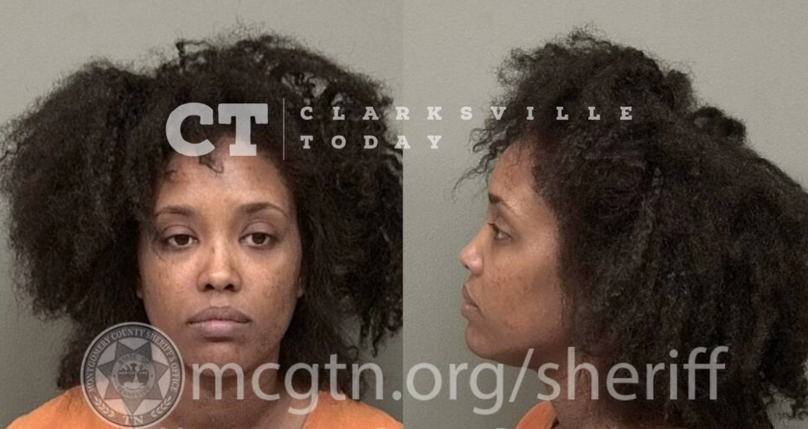 Alaxandria Brown assaults husband holding baby with laundry basket
